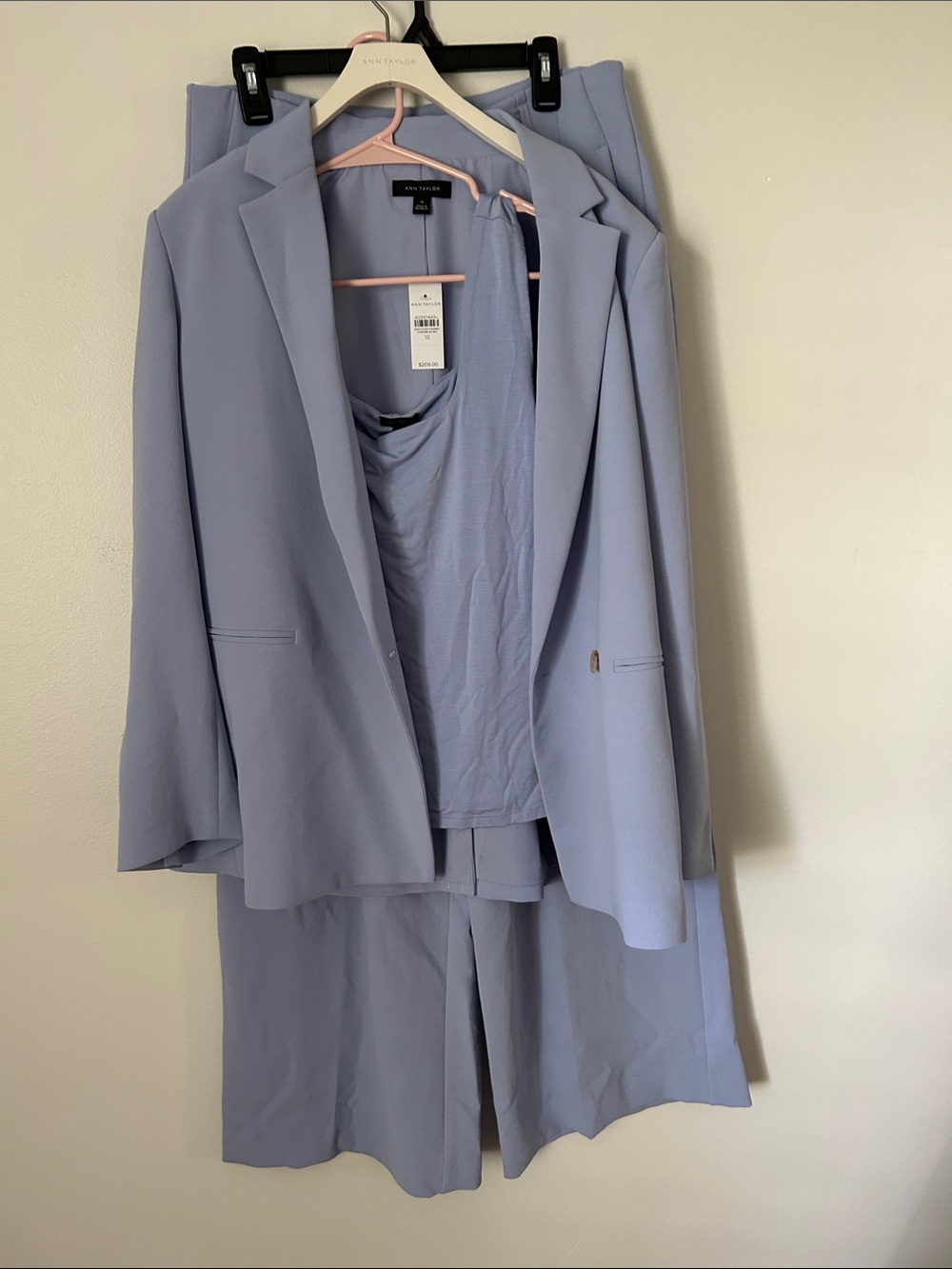 NWT Ann Taylor Lavender Blazer size 10 pants size 8and tank size M